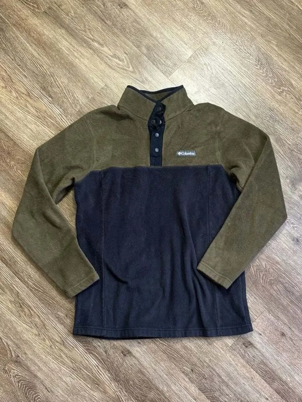 Columbia Men's Steens Mountain Half Snap Fleece Pullover Olive Green/Black